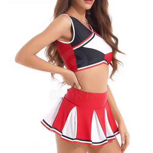 Uniforme de Cheer sans manches avec des couleurs d'équipe pour la pratique d'événements sportifs et l'uniforme de Cheerleading de performances - Product Image 4