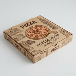Boîtes à pizza en carton ondulé personnalisées avec logo, plusieurs styles imprimés, pour livraison rapide de plats à emporter, en gros - Product Image 2