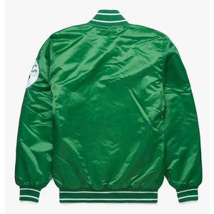 Vente à chaud, veste en satin de soie à la mode, veste universitaire en satin avec logo de couleur personnalisé pour hommes - Product Image 2