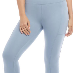 Pakistan Manufacturer Women's Yoga <b>Leggings</b> Solid Pattern 100% Cotton Breathable Quick Dry All-season Fitness Wear with <b>Pocket</b> - Product Image 5