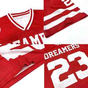 Ropa de calle Retro Boxy Crop Camiseta de fútbol americano de malla con impresión sublimada personalizada - Product Image 5