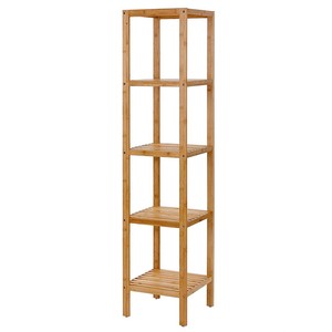 Étagère murale décorative en bambou à 5 niveaux BFKS027 pour bureau, salon, armoire, salle de bain, présentoir à bijoux - pour la décoration de Noël - Product Image 1
