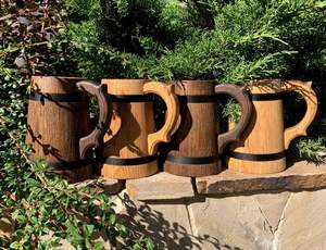 Jarra de cerveza de madera hecha a mano al por mayor y jarra de Cerveza Hecha a mano para el hogar y el restaurante para la fiesta de Navidad - Product Image 4