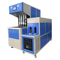 Machine de soufflage de bouteilles PET semi-automatique à composants PLC, haute productivité, largement utilisée dans l'industrie de l'emballage plastique