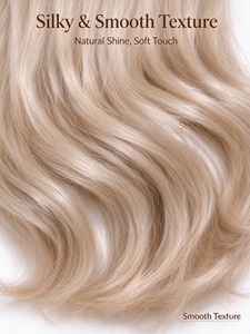 Natural Blonde Fiber Hair <b>Wig</b> Long Wavy Human Hair <b>Wig</b> Breathable Cap Soft Silky Texture for Daily Wear - Product Image 6