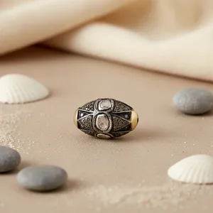 Cuentas de Diamante Chapadas en Oro Oxidado de 18K, Patrón Ovalado de 3mm para la Fabricación de Joyas, Fornituras de Joyería Chapadas - Product Image 1