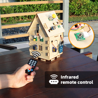 Kit de casa inteligente de bricolaje para Arduino Kit Robot de arranque Proyectos de automatización Kit de aprendizaje de casa de madera