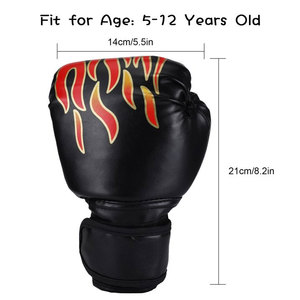 Gants de boxe professionnels en cuir PU respirant à mailles flamboyantes, qualité export, personnalisables en gros, fermeture auto-agrippante, imperméables - Product Image 6