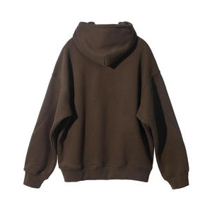 Sweat à capuche pull lourd de haute qualité pour hommes 500gsm French Terry Winter Drop Shoulder Hooded No Strings Oversized Design - Product Image 4