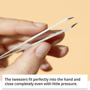 แหนบความแม่นยำสูงสำหรับการดูแลคิ้ว แหนบสแตนเลส ดีไซน์สมดุลตามหลักสรีรศาสตร์ - Product Image 4