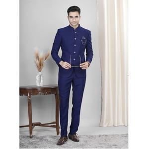 Traje de Dos Piezas Azul para Hombre de Calidad de Exportación, Diseño Clásico, Blazer y Pantalón Formales para Reuniones de Oficina y Eventos - Product Image 3