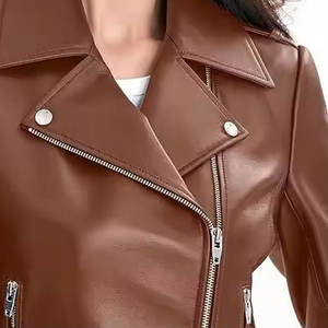 Chaqueta de Cuero para Mujer al por Mayor, Chaqueta de Cuero PU de Moda para Mujer, Chaqueta de Cuero de Alta Calidad - Product Image 4