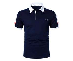 Chemise Homme Haut de Gamme Personnalisée en Coton Jersey Doux à Manches Courtes avec Boutons, Broderie et Imprimé Uni, Respirante et Anti-Boulochage - Product Image 5