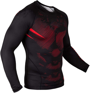 Vêtements d'entraînement au combat personnalisés Rash Guard pour hommes Mma Rash Guard à prix raisonnable à vendre - Product Image 4