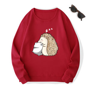 เสื้อสเวตเตอร์มีฮู้ดของผู้หญิงผ้าฝ้าย100% เสื้อผ้าซับในลำลองความยาวปกติฤดูใบไม้ร่วง - Product Image 6