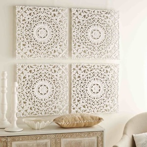 สไตล์ศิลปะพื้นบ้านแกะสลักไม้สักแผ่นตกแต่งผนังศิลปะสำหรับบ้านหรือสำนักงานงานฝีมือไม้กล่องไม้และป้ายติดผนัง - Product Image 3