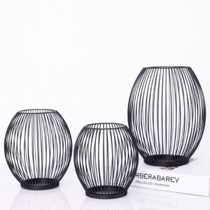 New Arrival <b>Black</b> Wire Decorative <b>Candle</b> <b>Holder</b> Indoor Tabletop Lighting Decoration <b>Metal</b> <b>Candle</b> <b>Holder</b> Handmade - Product Image 2