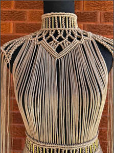 Robe, robe en macramé de villégiature, vêtements de festival, robe de plage, style boho, photographie de mariage - Product Image 4