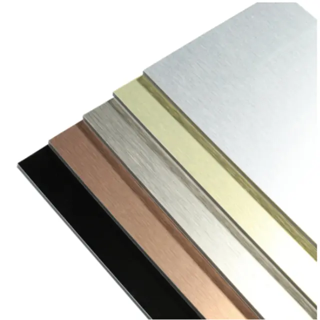 Panel komposit aluminium lembaran acp permukaan disikat