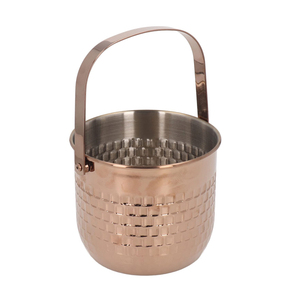 Seaux à vin perlés fantaisie de luxe antiques Seau à glace en métal cuivré unique en gros Aluminium nickelé moulé pour voyage à la maison - Product Image 6