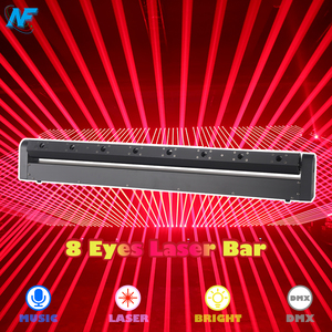 Barre laser rouge DJ <span class=keywords><strong>Disco</strong></span> 500mW*8 à 8 faisceaux pour événements, scène, boîte de nuit, parc à thème, contrôle DMX512 haute précision 7CH/22CH - Product Image 1