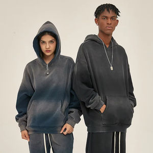 Sweat à capuche pour homme en coton délavé de grande taille, sweat à capuche délavé à l'acide pour homme - Product Image 3