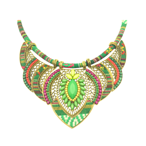 Collier de Costume bohème perlé Tribal de Style traditionnel pour femmes collier de collier de couleur verte pour anniversaire de mariage de fête - Product Image 2