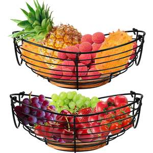 Panier à fruits en métal, idéal pour les cuisines ouvertes, offrant une visibilité et un accès faciles aux fruits - Product Image 1