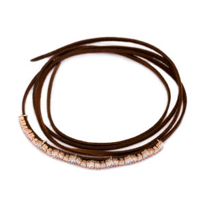 CZ Leather <b>Choker</b> Necklace Handmade 925 <b>Sterling</b> <b>Silver</b> Turkish Wholesale Jewelry - Product Image 1