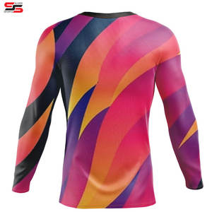 Quick Dry Sublimation Printed <b>Men</b> Compression Shirt Long Sleeve Sports Base Layer Running Training Fitness Wear <b>Rash</b> <b>Guard</b> <b>Men</b> - Product Image 2