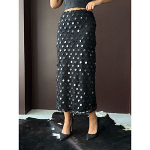Falda midi de noche con lentejuelas para mujer - Product Image 3