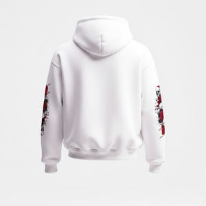 Custom Trending Men's Vintage Screen Printing Hoodie Oversized Pullover with Wrist-Length Sleeves For Casual Streetwear Fashion - Product Image 2