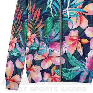Sudadera con Capucha de Felpa para Mujer, Diseño de Flores con Sublimación Completa, Suave, Cómoda, Informal, para Invierno, Diseño Personalizado con Logotipo Frontal - Product Image 5