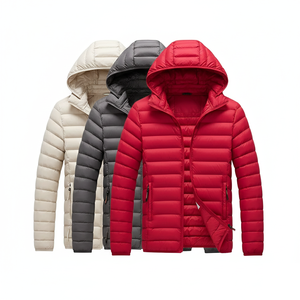 Veste d'hiver chaude pour homme, coupe droite, fermeture éclair intégrale, style décontracté, marque privée, veste matelassée en gros - Product Image 1