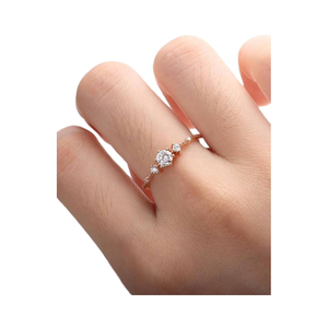 Star Dust Drop Shipping Moissanite Diamond and Lab Grown Diamond Ring Estilo DE BODA Simple de Mantra Diamond - Product Image 1