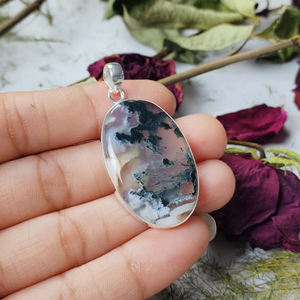 สร้อยคอ925เงินสเตอร์ลิงประดับอัญมณีอัญมณีอัญมณีอัญมณีอัญมณีสีส้มมอสแฮนด์เมด - Product Image 5