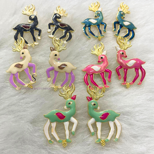 Classique femmes laiton Jhumkas boucles d'oreilles cerf Design goujons fête de mariage anniversaire célébrations mode lustre boucles d'oreilles - Product Image 1