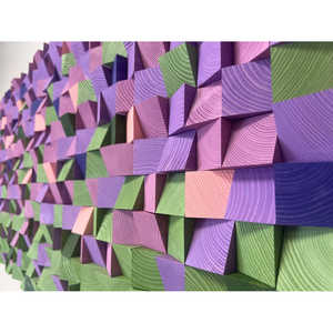 Lavender Field Wood Mosaic Beautiful <b>Wooden</b> <b>Wall</b> Decor Featuring Intricate <b>Signs</b> - Product Image 2