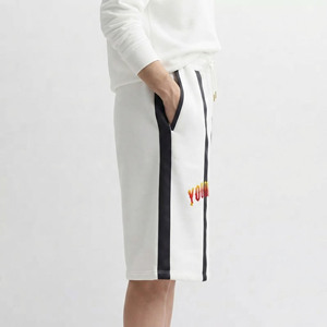 Shorts longs en molleton de coton respirant de haute qualité pour femmes, style décontracté, avec cordon de serrage, pour la course et le style urbain. - Product Image 5