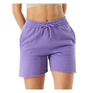 Shorts de sport en coton respirant à séchage rapide pour femmes, taille haute, décontractés, été, vente en gros, shorts fins à rayures pour le yoga et la remise en forme - Product Image 1