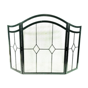 Paravent de cheminée moderne en fer durable, résistant à la chaleur, revêtement en poudre, protection contre les étincelles, design élégant pour cheminées et poêles à bois - Product Image 2