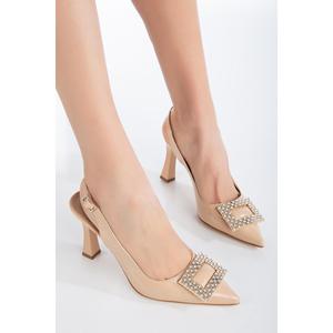 Scarpe da sera con tacco alto a punta Clarice in pelle verniciata a spillo