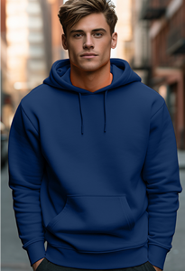 Heavy-Weight 360-400 GSM Cotton Polyester Hoodie Solid Kangaroo Pocket Eco-Friendly Custom Logo Print for Winter Casual Wear - Product Image 4