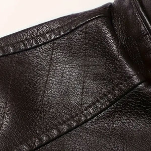 แจ็กเก็ตหนังสำหรับผู้ชายดีไซน์คลาสสิกแขนยาวเหมาะสำหรับเสื้อหนาวลำลองหรือเป็นทางการ - Product Image 3