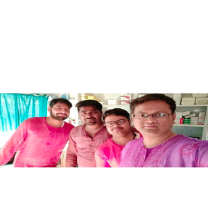 Kurta Étnica Multicolor Estampada de Viscosa/Algodón/Rayón para las Cuatro Estaciones, Ideal para el Festival Holi - Product Image 1