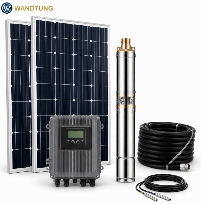 Solar Drip System Automated Solar Submersible Water Pump Kit with Smart Inverter ...