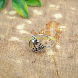 Anillos de compromiso de citrino para mujer, anillo de plata de ley 925, diseño hecho a mano, anillo de boda, regalo de Navidad, joyería para ella - Product Image 2