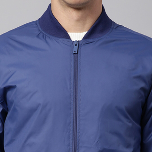 Lightweight Plus Size Men's Bomber Jacket Stand Collar Front Logo Solid Color Breathable Winter Wear Customized Color & Size - Product Image 2