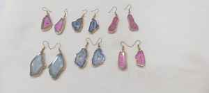 Pendientes Bohemios Druzy de Latón con Baño de Oro Micronizado, Joyería de Declaración Colgante para Fiesta Unisex H.A. Gemas de un Proveedor Confiable - Product Image 2