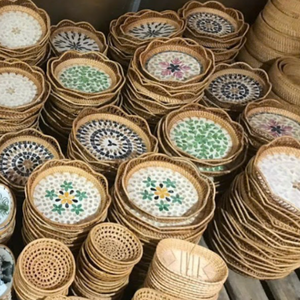 Bandeja de mimbre al por mayor | Bandeja de cesta de ratán hecha a mano, precio de fábrica, decoración del hogar - Product Image 3